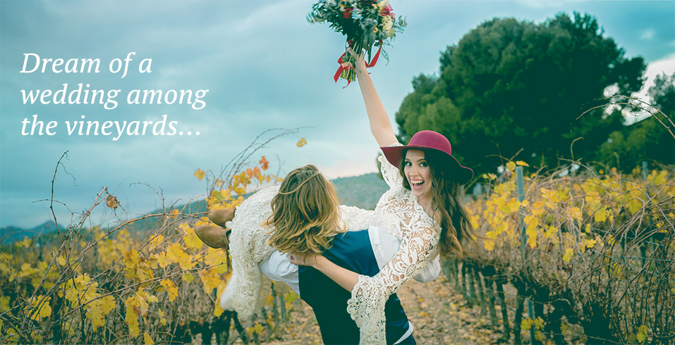 Dream of a wedding among the vineyards...